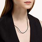 Каучуковый шнурок с серебром SOKOLOV 94080001 серебро с родием коллекц. SKLV, фото 2