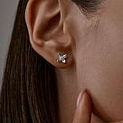 Серьги из серебра с фианитами SOKOLOV 94025994 серебро с родием, продевки, фото 3