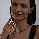 Каучуковый шнурок с серебряным замком SOKOLOV 94080002 серебро с родием коллекц. SKLV, фото 4