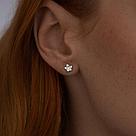 Серьги-пусеты из серебра с фианитами SOKOLOV 94020528 серебро с родием,, фото 2