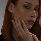 Серьги-пусеты из серебра с фианитами SOKOLOV 94020528 серебро с родием,, фото 3