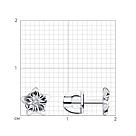 Серьги-пусеты из серебра с фианитами SOKOLOV 94020528 серебро с родием,, фото 5