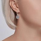 Серьги из серебра с топазами и фианитами SOKOLOV 92022830 серебро с родием, с английским замком, фото 3