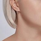 Серьги из серебра с топазами и фианитами SOKOLOV 92022830 серебро с родием, с английским замком, фото 4