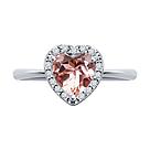 Кольцо из серебра с ситаллом и фианитами SOKOLOV 92014438 серебро с родием, фото 2