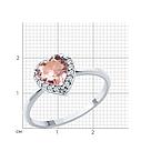 Кольцо из серебра с ситаллом и фианитами SOKOLOV 92014438 серебро с родием, фото 5