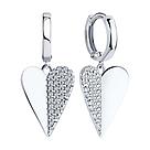 Серьги из серебра с фианитами SOKOLOV 94026446 серебро с родием коллекц. SKLV, фото 2