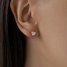 Серьги из серебра с фианитами SOKOLOV 94022974 серебро с родием, продевки коллекц. SKLV, фото 3