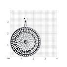 Подвеска из серебра Diamant 95-130-01112-1 черненное серебро, фото 4
