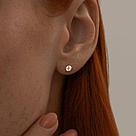 Серьги из золочёного серебра с фианитами SOKOLOV 93021160 серебро с позолотой,, фото 4