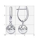 Серьги из серебра Diamant 94-121-00960-1 серебро с родием, фото 3