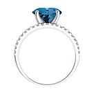 Кольцо из серебра с ситаллом и фианитами SOKOLOV 92014517 серебро с родием, фото 3