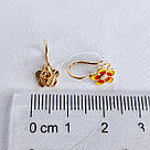 Серебряные детские серьги  Фианит Эмаль Aquamarine 42206А.6 серебро с позолотой коллекц. Happy, фото 3