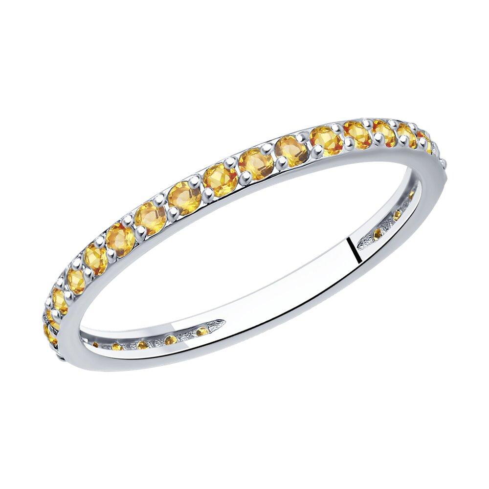 Кольцо из серебра с цитринами SOKOLOV 92012098 серебро с родием, фото 1