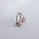 Серьги из серебра с эмалью Diamant 94-120-02167-1 серебро с родием, фото 2