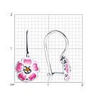 Серьги из серебра с эмалью Diamant 94-120-02167-1 серебро с родием, фото 7