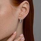 Серьги из серебра с фианитами SOKOLOV 94026822 серебро с родием коллекц. SKLV, фото 3