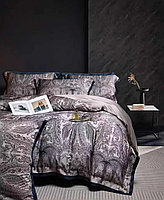 Комплект двуспального постельного белья из тенселя и хлопка, с готовым одеялом, из шёлка и бамбука.