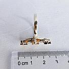 Серьги из серебра с фианитами Индия O826 , с английским замком, фото 6