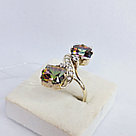 Серьги из серебра с фианитами Индия O897 , с английским замком, фото 5