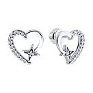 Серьги из серебра с фианитами SOKOLOV 94026863 серебро с родием коллекц. SKLV, фото 2