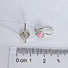 Серьги из серебра с фианитами и эмалью Diamant 94-120-02202-1 серебро с родием, фото 3