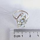 Серьги из серебра с фианитами Индия O777 , голубой, с английским замком, фото 3