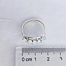 Серьги из серебра с фианитами Индия O815  вид висячие, голубой, с английским замком, фото 3