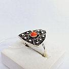 Серьги из серебра с фианитами Индия O927 , с английским замком, фото 2