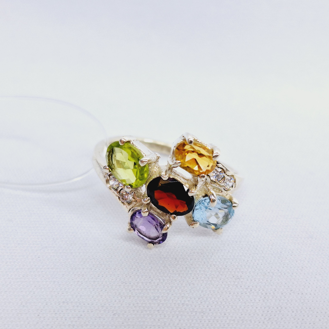 Серьги из серебра с фианитами Индия O835 , с английским замком, фото 1