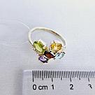 Серьги из серебра с фианитами Индия O835 , с английским замком, фото 3