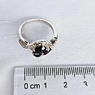 Серьги из серебра с фианитами Индия O526  вставка сапфир, фото 3