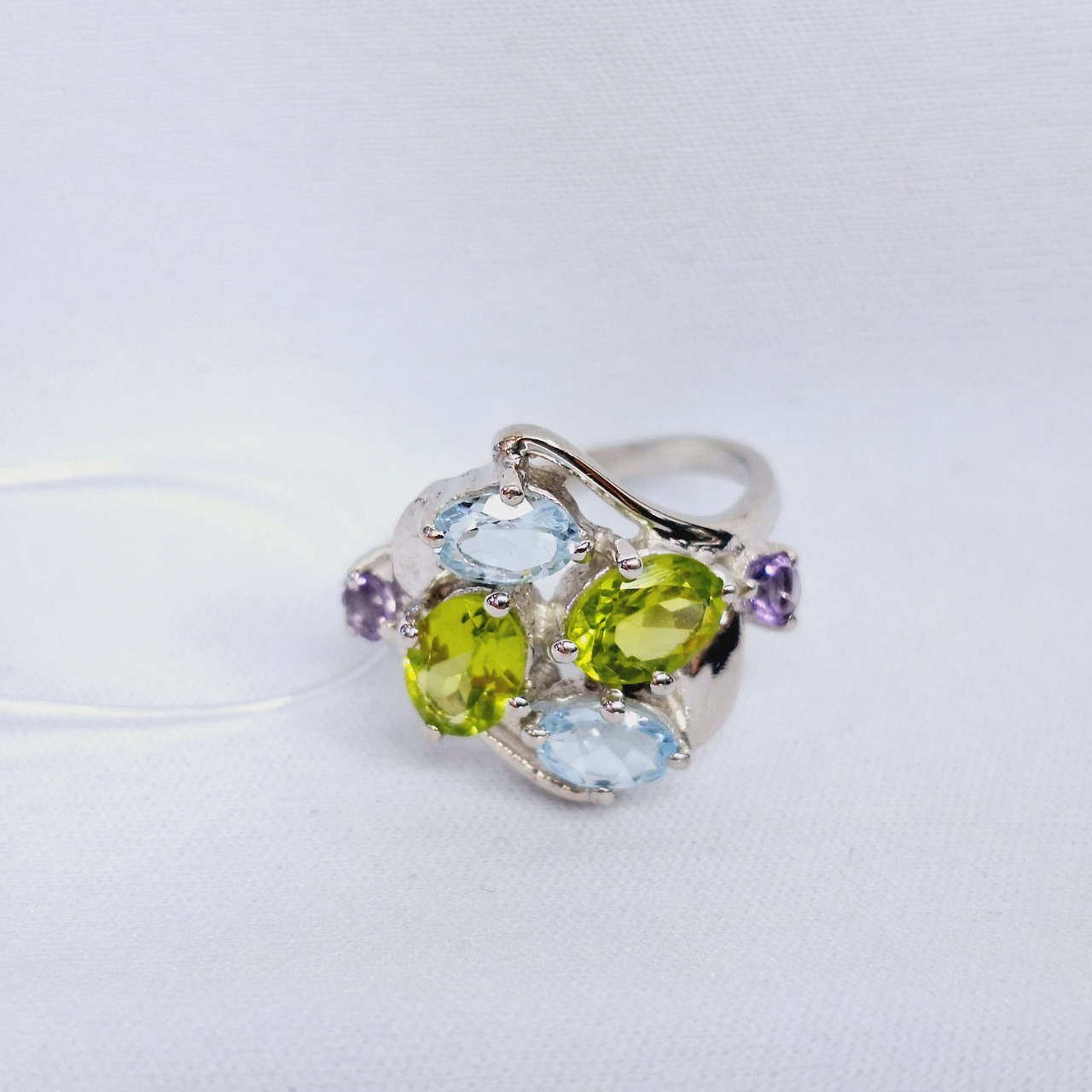 Серьги из серебра с фианитами Индия O559, фото 1