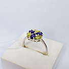 Серьги из серебра с фианитами Индия O582, фото 2