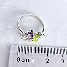 Серьги из серебра с фианитами Индия O662, фото 3