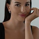 Серьги из серебра с аметистами SOKOLOV 92021803 серебро с родием, с английским замком, фото 3