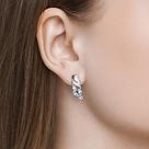 Серьги из серебра с топазами и фианитами SOKOLOV 92021756 серебро с родием, с английским замком, фото 2