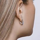 Серьги из серебра с топазами и фианитами SOKOLOV 92021756 серебро с родием, с английским замком, фото 3