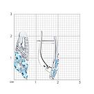 Серьги из серебра с топазами и фианитами SOKOLOV 92021756 серебро с родием, с английским замком, фото 5