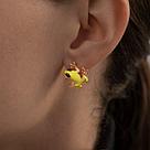 Серьги из золочёного серебра с эмалью SOKOLOV 93020862 серебро с позолотой, с английским замком, фото 3