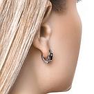 Серьги из серебра с синими корунд (синт.) и фианитами SOKOLOV 88020046 серебро с родием, с английским замком, фото 3