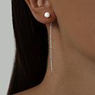 Серьги из серебра с жемчугом SOKOLOV 94022720 серебро с родием,, фото 4