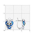 Серьги из золочёного серебра с эмалью SOKOLOV 94023129 серебро с родием, с английским замком, фото 3