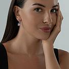 Серьги из серебра с ситаллами и сиреневыми фианитами SOKOLOV 92021949 серебро с родием, с английским замком, фото 5
