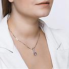 Подвеска из серебра с ситаллом и голубыми и сиреневыми фианитами SOKOLOV 92030547 серебро с родием, фото 3