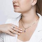 Подвеска из серебра с ситаллом и голубыми и сиреневыми фианитами SOKOLOV 92030547 серебро с родием, фото 4