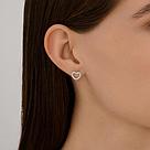 Серьги из серебра с фианитами Diamant 94-122-02257-1 серебро с родием коллекц. PRESENT, фото 3