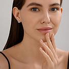 Серьги из серебра с фианитами Diamant 94-122-02257-1 серебро с родием коллекц. PRESENT, фото 4