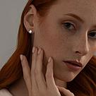 Серьги-пусеты из серебра с фианитами SOKOLOV 94021692 серебро с родием,, фото 3