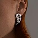 Серьги из серебра с фианитами SOKOLOV 94022194 серебро с родием, с английским замком, фото 3